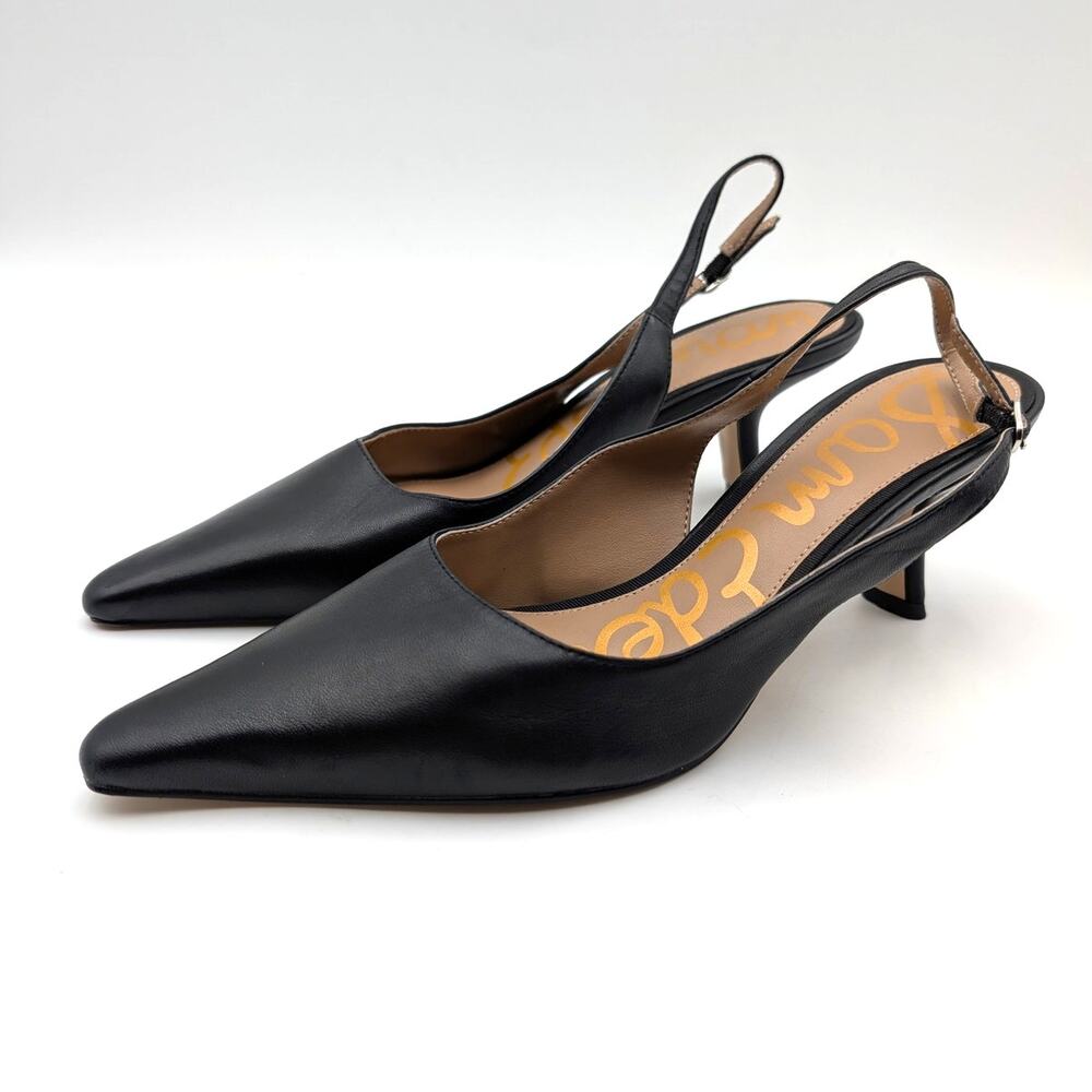 Sam Edelman Bianka Pointed Toe Slingback Pumps Women's Black Size US10M EU41